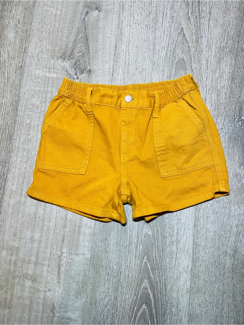 Old Navy Girls' Mustard Yellow Elastic-Waist Utility Shorts